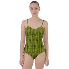 Fern Texture Nature Leaves Sweetheart Tankini Set