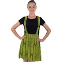 Fern Texture Nature Leaves Velvet Suspender Skater Skirt View1