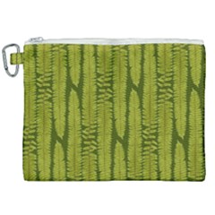 Fern Texture Nature Leaves Canvas Cosmetic Bag (xxl)