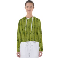 Fern Texture Nature Leaves Women s Slouchy Sweat