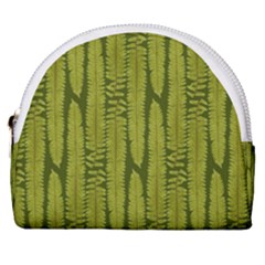 Fern Texture Nature Leaves Horseshoe Style Canvas Pouch by Posterlux