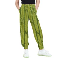 Fern Texture Nature Leaves Kids  Joggers by Posterlux