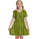 Fern Texture Nature Leaves Kids  Short Sleeve Tiered Mini Dress View1