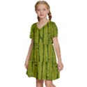 Fern Texture Nature Leaves Kids  Short Sleeve Tiered Mini Dress View2