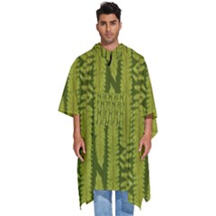 Fern Texture Nature Leaves Men s Hooded Rain Ponchos by Posterlux