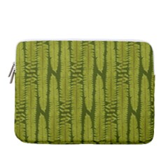 Fern Texture Nature Leaves 14  Vertical Laptop Sleeve Case With Pocket by Posterlux