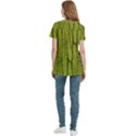 Fern Texture Nature Leaves Women s Zip Front V-Neck Short Sleeve Casual Top Pocket Shirt View4