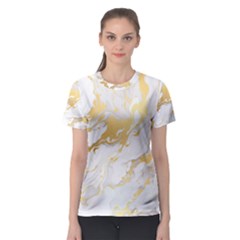 Marble Pattern Women s Sport Mesh T-shirt