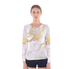 Marble Pattern Women s Long Sleeve T-shirt