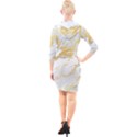 Marble Pattern Quarter Sleeve Hood Bodycon Dress View2