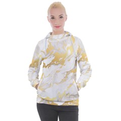 Marble Pattern Women s Hooded Pullover