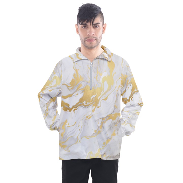 Marble Pattern Men s Half Zip Pullover