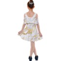 Marble Pattern Kids  Shoulder Cutout Chiffon Dress View2