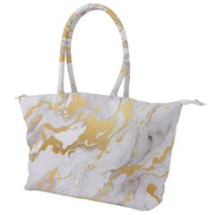 Marble Pattern Canvas Shoulder Bag