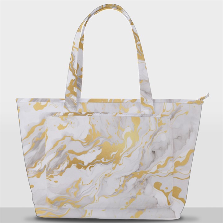 Marble Pattern Back Pocket Shoulder Bag 