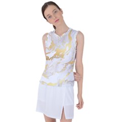 Marble Pattern Women s Sleeveless Sports Top