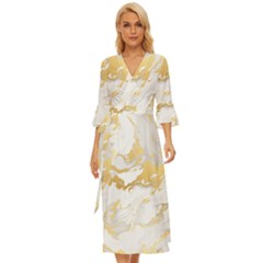 Marble Pattern Midsummer Wrap Dress by Posterlux