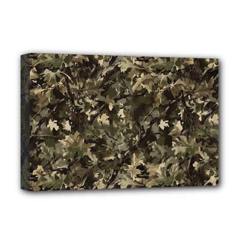 Camouflage Army Survival Uniform Deluxe Canvas 18  X 12  (stretched)