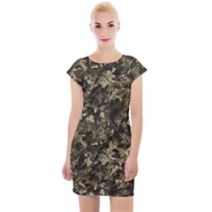 Camouflage Army Survival Uniform Cap Sleeve Bodycon Dress by Posterlux