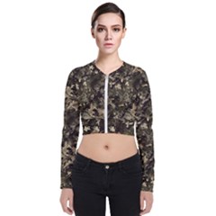 Camouflage Army Survival Uniform Long Sleeve Zip Up Bomber Jacket by Posterlux