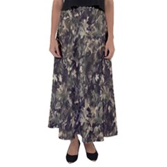 Camouflage Army Survival Uniform Flared Maxi Skirt