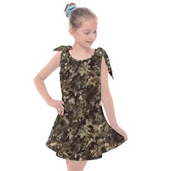 Camouflage Army Survival Uniform Kids  Tie Up Tunic Dress by Posterlux