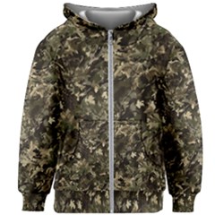 Camouflage Army Survival Uniform Kids  Zipper Hoodie Without Drawstring