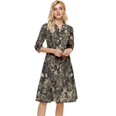 Camouflage Army Survival Uniform Classy Knee Length Dress by Posterlux