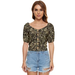 Camouflage Army Survival Uniform Button Up Blouse