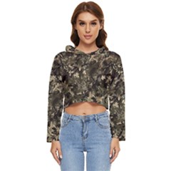 Camouflage Army Survival Uniform Women s Lightweight Cropped Hoodie by Posterlux