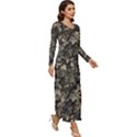 Camouflage Army Survival Uniform Long Sleeve Longline Maxi Dress View3