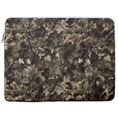 Camouflage Army Survival Uniform 17  Vertical Laptop Sleeve Case With Pocket by Posterlux