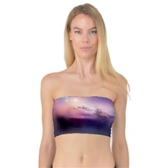 Cosmic Dreamscape Print (ai) Black Backgrond Bandeau Top by dflcprintsclothing