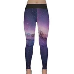 Cosmic Dreamscape Print (ai) Black Backgrond Classic Yoga Leggings