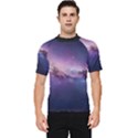 Cosmic Dreamscape Print (ai) Black Backgrond Men s Short Sleeve Rash Guard View1