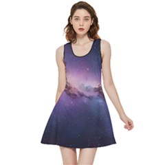 Cosmic Dreamscape Print (ai) Black Backgrond Inside Out Reversible Sleeveless Dress by dflcprintsclothing