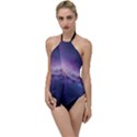 Cosmic Dreamscape Print (ai) Black Backgrond Go with the Flow One Piece Swimsuit View1