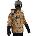 Leaf Yellow Point Flower White Men s Zip Ski and Snowboard Waterproof Breathable Jacket View3