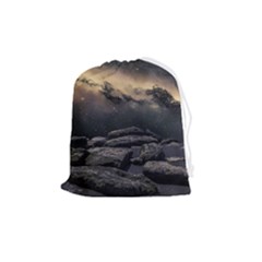 Stellar Dreamscape (ai&human) Drawstring Pouch (medium) by dflcprintsclothing