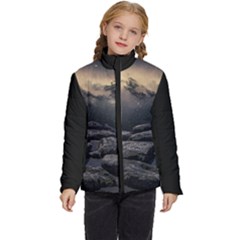 Stellar Dreamscape (ai&human) Kids  Puffer Bubble Jacket Coat by dflcprintsclothing