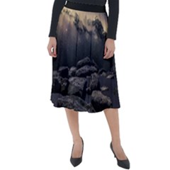 Stellar Dreamscape (ai&human) Classic Velour Midi Skirt  by dflcprintsclothing