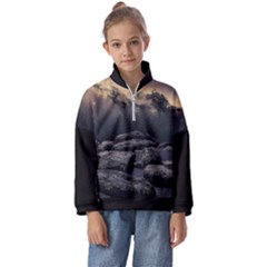 Stellar Dreamscape (ai&human) Kids  Half Zip Hoodie by dflcprintsclothing