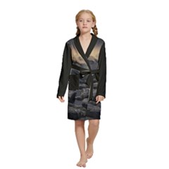 Stellar Dreamscape (ai&human) Kids  Long Sleeve Velvet Lounge Robe by dflcprintsclothing