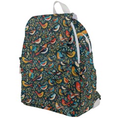 Birds Pattern Flowers Whimsical Top Flap Backpack by Salmanaz77