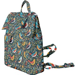 Birds Pattern Flowers Whimsical Buckle Everyday Backpack by Salmanaz77