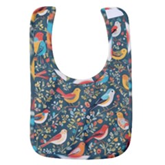 Birds Pattern Flowers Whimsical Baby Bib by Salmanaz77