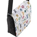 Pattern Seamless Texture Sewing Flap Closure Messenger Bag (L) View2