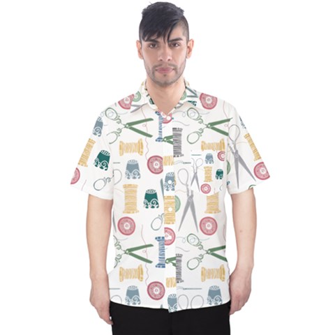 Pattern Seamless Texture Sewing Men s Hawaii Shirt by Salmanaz77