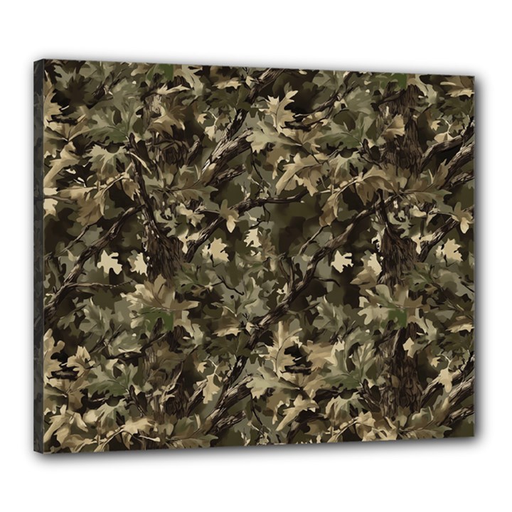 Camouflage Army Survival Uniform Canvas 24  x 20  (Stretched)