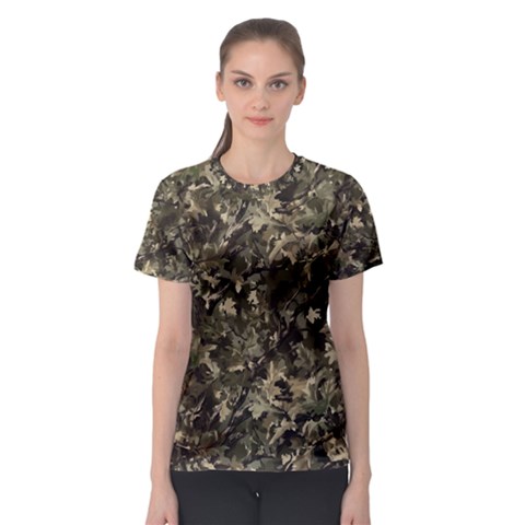 Camouflage Army Survival Uniform Women s Sport Mesh T-shirt by Posterlux